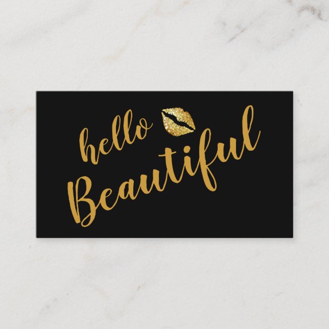 Tarjeta De Visita Elegante y bonito artista de maquillaje (Anverso)