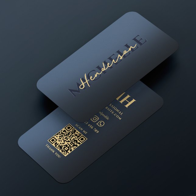 Tarjeta De Visita Elegante y brillante Monograma azul profesional mo (Elegant Shiny Blue Monogram Professional Modern Business Card
)