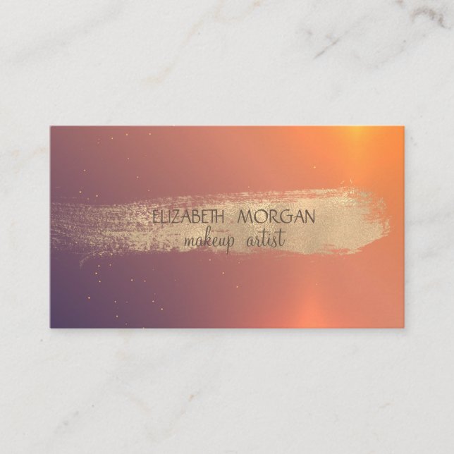 Tarjeta De Visita Elegante y brillante Relieve metalizado dorado sim (Anverso)