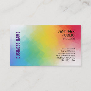 Tarjeta De Visita Elegante y colorida plantilla de Personalizado mod