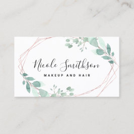 Tarjeta De Visita elegante y delicado marco de vegetación