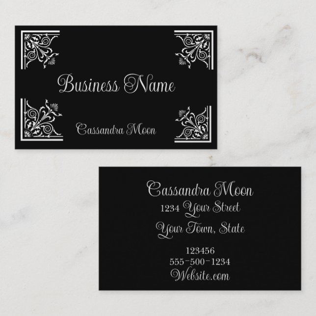 Tarjeta De Visita Elegante y elegante (Anverso / Reverso)