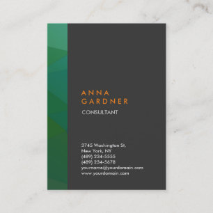 Tarjeta De Visita Elegante y elegante banda verde gris creativa