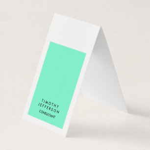 Tarjeta De Visita Elegante y elegante blanco azul lindo