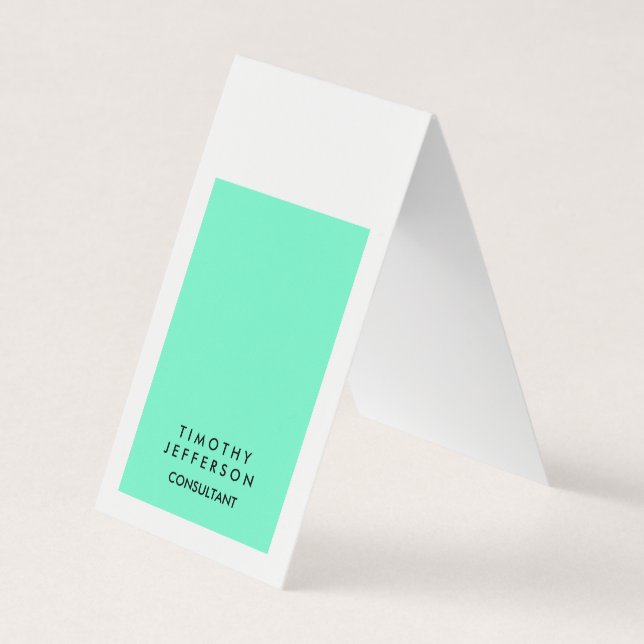 Tarjeta De Visita Elegante y elegante blanco azul lindo (Anverso)