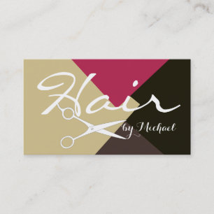 Tarjeta De Visita Elegante y elegante color retro moderno de pelo #2