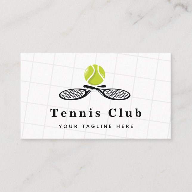 Tarjeta De Visita Elegante y elegante entrenador profesional del clu (Anverso)