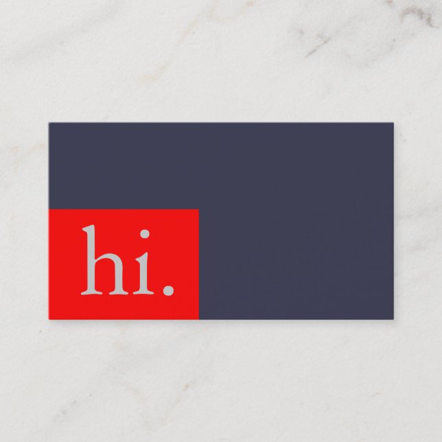Tarjeta De Visita Elegante y elegante estilo de moda rojo azul claro (Anverso)