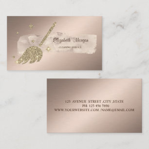 Tarjeta De Visita Elegante y elegante habitación Purpurina de pintur