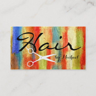 Tarjeta De Visita Elegante Y Elegante Madera Colorida Moderna De Pel