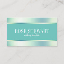 Elegante y elegante maquillaje verde menta y cabel