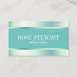 Tarjeta De Visita Elegante y elegante maquillaje verde menta y cabel