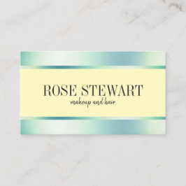 Tarjeta De Visita Elegante y elegante maquillaje verde menta y cabel