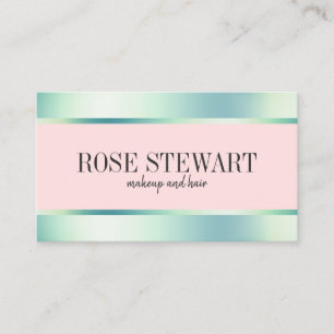 Tarjeta De Visita Elegante y elegante maquillaje y cabello verde men