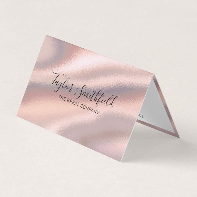 Tarjeta De Visita Elegante y elegante moderno Rosa Gold (Anverso)