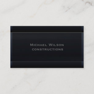 Tarjeta De Visita Elegante y elegante negro