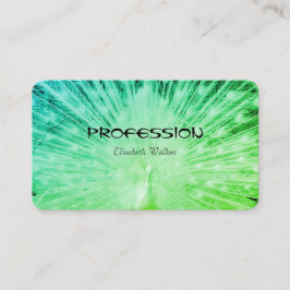 Tarjeta De Visita Elegante y elegante pavo real de gradiente verde V