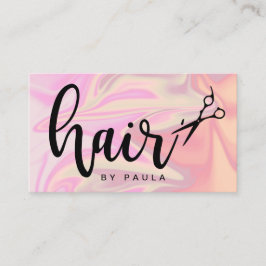 Tarjeta De Visita Elegante y elegante peluquero holográfico