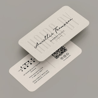 Tarjeta De Visita Elegante Y Elegante Sand Beige Moderno