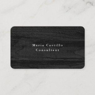 Tarjeta De Visita Elegante y elegante textura de madera gris Minimal