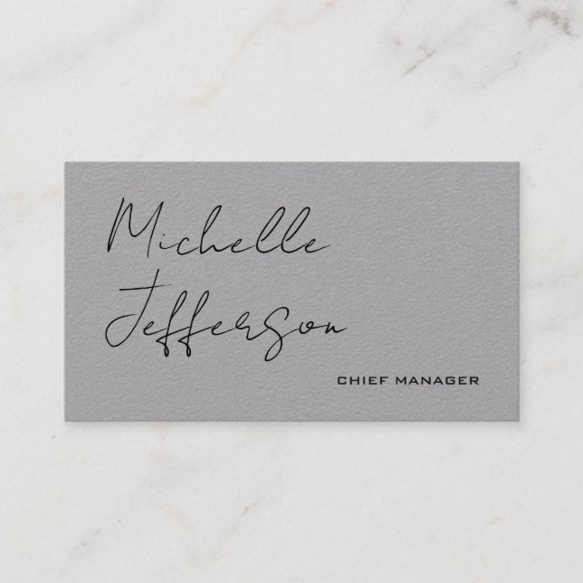 Tarjeta De Visita Elegante y exclusivo estilo de caligrafía moderna  (Anverso)