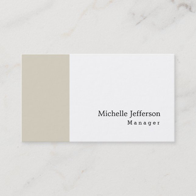 Tarjeta De Visita Elegante y exclusivo estilo moderno sencillo Minim (Anverso)