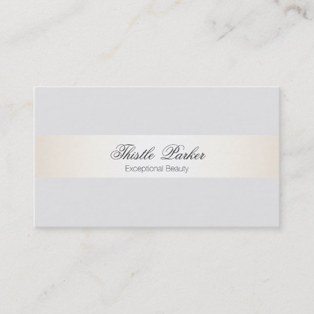 Tarjeta De Visita Elegante y femenina Salón De Belleza Satin Look St (Anverso)