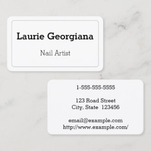 Tarjeta de visita elegante y llana del artista del