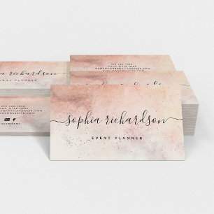 Tarjeta De Visita Elegante y lujoso Auburn Earth Tones y Script