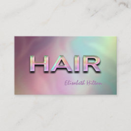 Tarjeta De Visita Elegante y lujoso glamoroso holográfico de color P