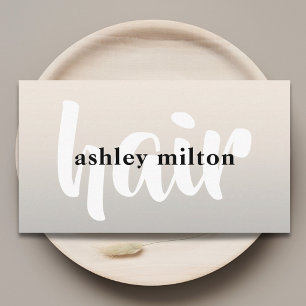 Tarjeta De Visita Elegante y minimalista estilista de pelo fino