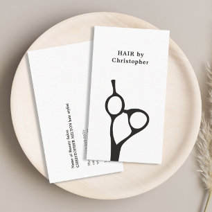Tarjeta De Visita Elegante y minimalista estilo de cabello blanco ne