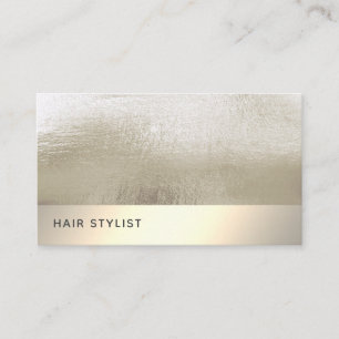 Tarjeta De Visita elegante y minimalista Relieve metalizado de oro s