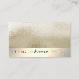 Tarjeta De Visita elegante y minimalista Relieve metalizado de oro s