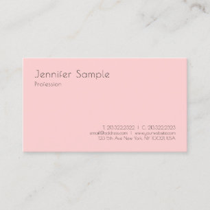 Tarjeta De Visita Elegante y moderna plantilla Rubor rosa blanco sim