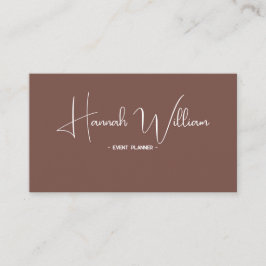 Tarjeta De Visita Elegante y moderno código QR de Terracota Minimali