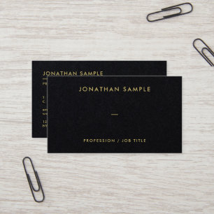 Tarjeta De Visita Elegante y moderno código QR Premium Black Luxury