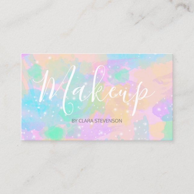 Tarjeta De Visita elegante y moderno color pastel (Anverso)