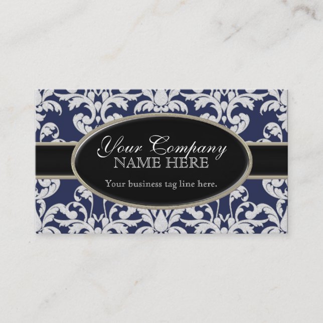 Tarjeta De Visita Elegante Y Moderno Estilo Floral De Bañera De Domb (Anverso)