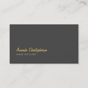 Tarjeta De Visita Elegante Y Moderno Estilo Gris Hair