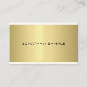 Tarjeta De Visita Elegante y moderno Glamour Platón Dorado Lujo