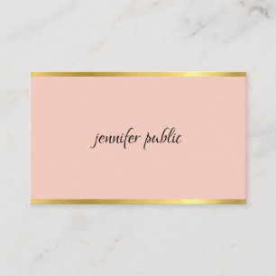 Tarjeta De Visita Elegante Y Moderno Guión De Mano Rosado Y Cursivo 
