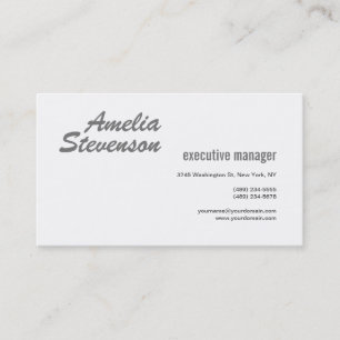 Tarjeta De Visita Elegante y moderno guión plano contemporáneo