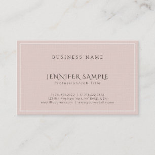 Tarjeta De Visita Elegante y moderno Lujo Premium Linen Profesional
