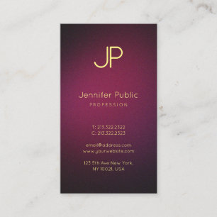 Tarjeta De Visita Elegante y moderno Monograma Profesional