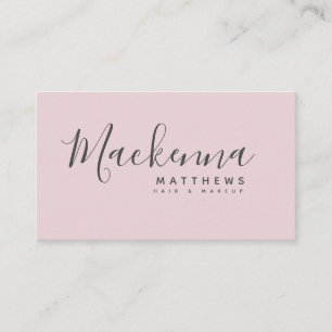 Tarjeta De Visita Elegante y moderno nombre personalizado Rubor Pink