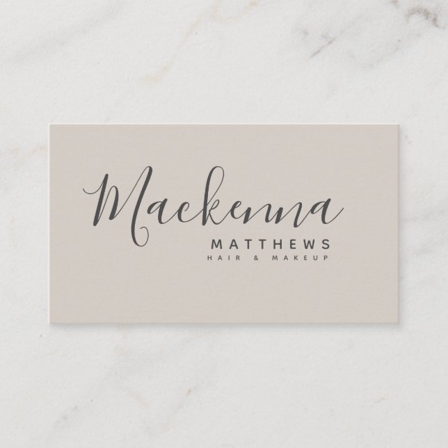 Tarjeta De Visita Elegante y moderno nombre personalizado Salón de p (Anverso)