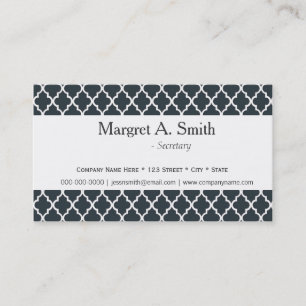 Tarjeta De Visita Elegante y moderno profesional del cuatrefoil
