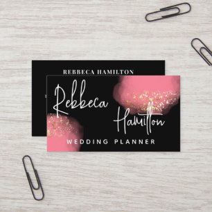 Tarjeta De Visita Elegante y moderno Purpurina rosado planificador d
