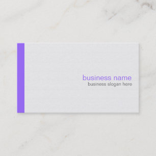 Tarjeta De Visita Elegante y moderno simple raya púrpura en blanco